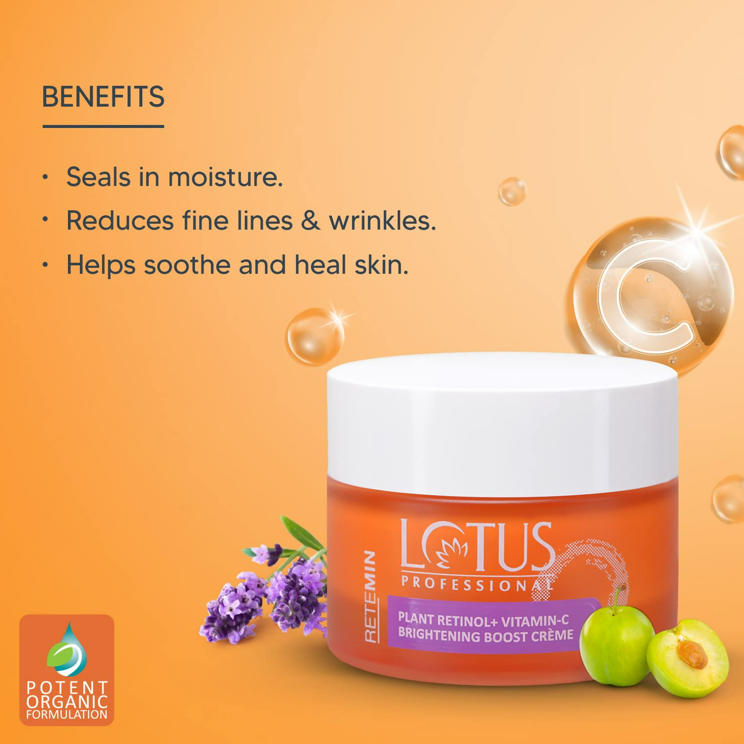 Lotus Professional Retemin Plant Retinol & Vitamin C Brightening Boost Cream