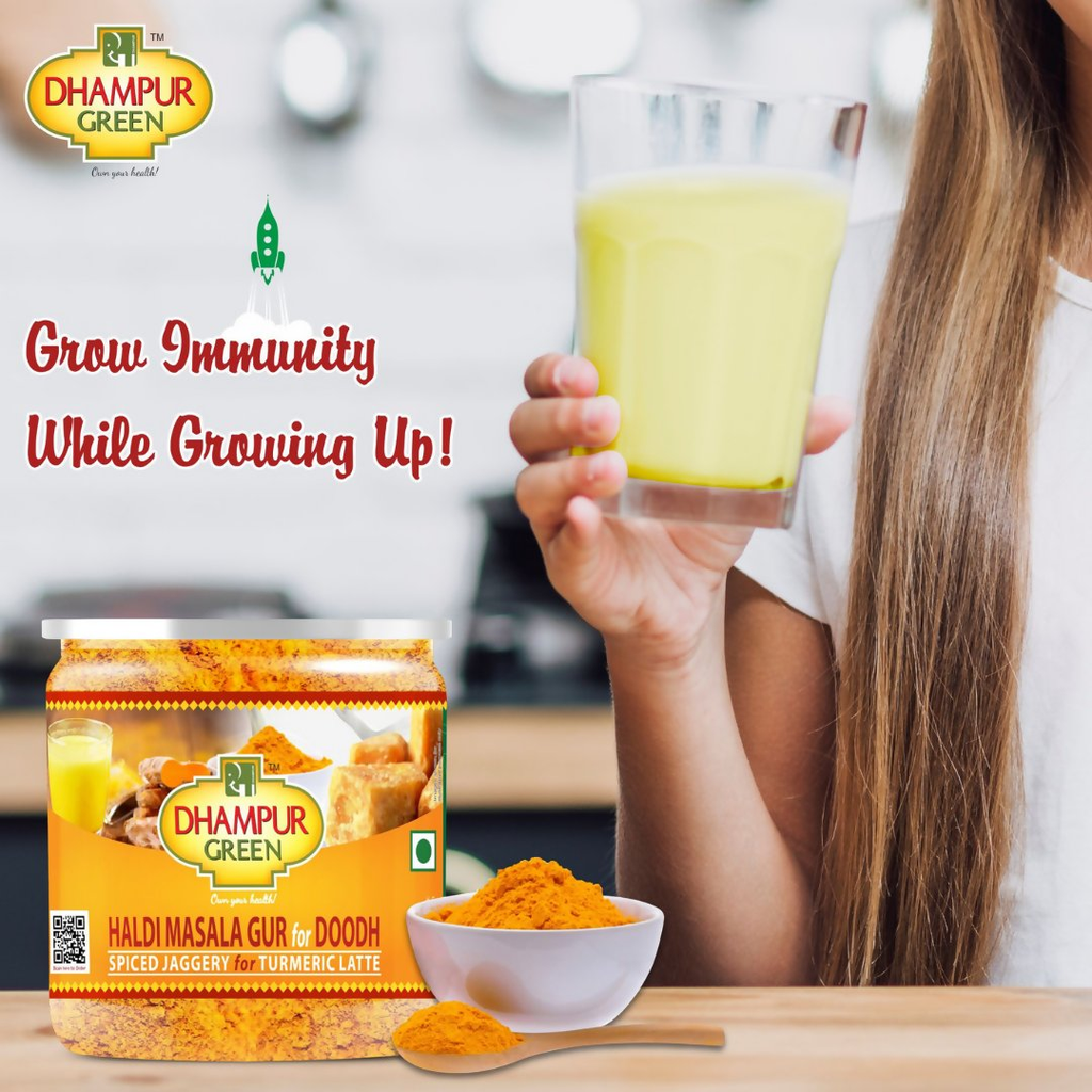 Dhampur Green Haldi Masala Gur for Doodh - Distacart