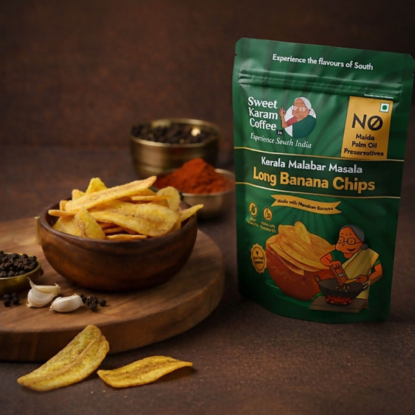 Sweet Karam Coffee Kerala's Long Banana Chips (Malabar Masala) - Distacart