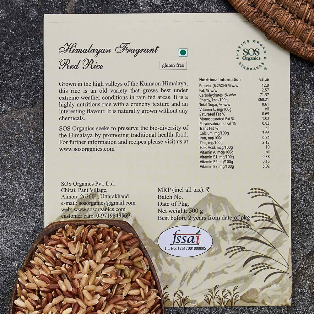 SOS Organics Himalayan Fragrant Red Rice