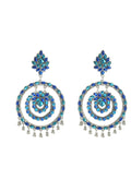 Mominos Fashion Johar Kamal Women's Blue Kundan Circles Earrings - Distacart
