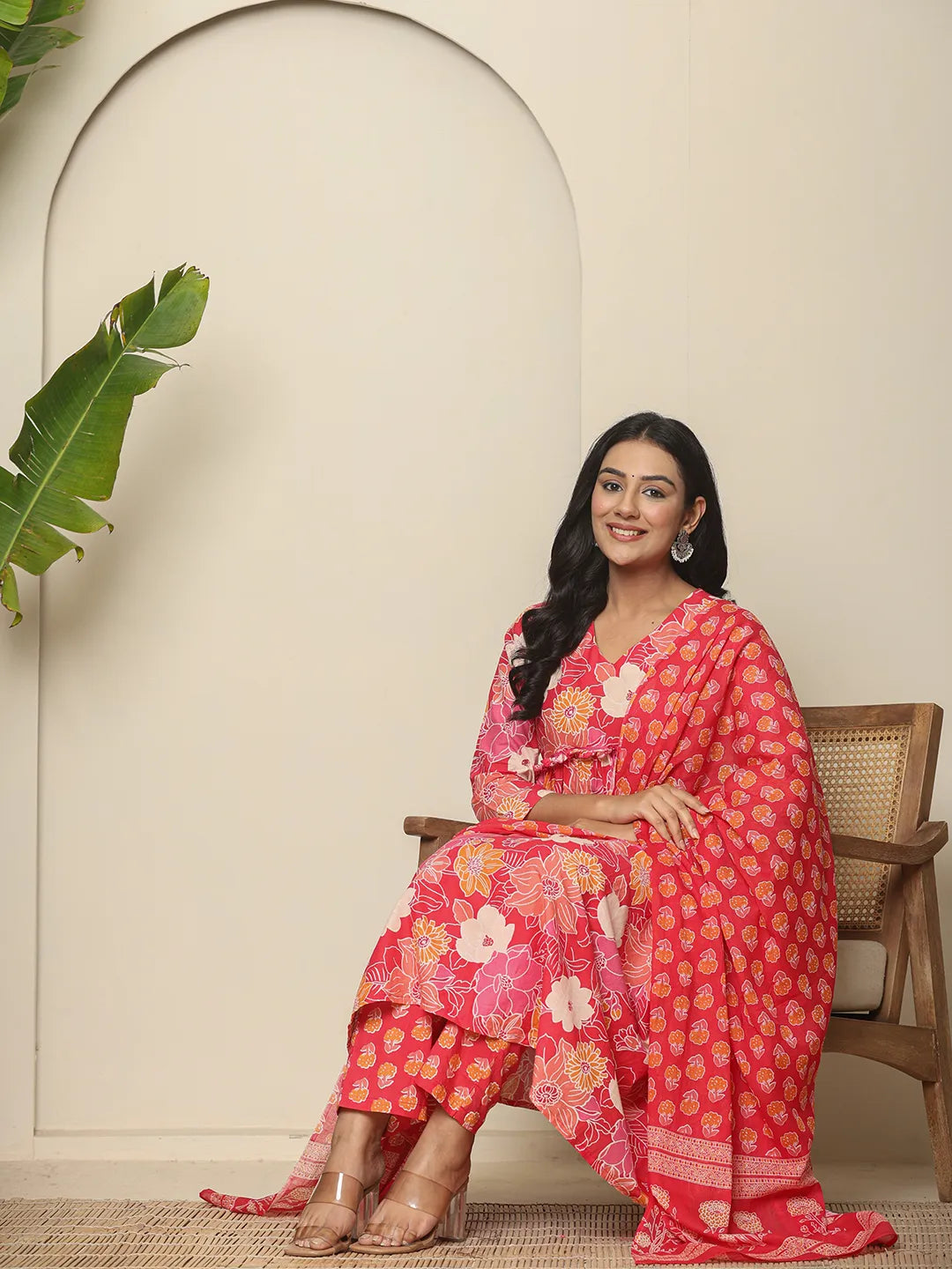 Yufta Pure Cotton Pink Maternity Kurta Set - Distacart