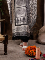Yufta Pure Muslin Silk White Kurta Dupatta Set - Distacart