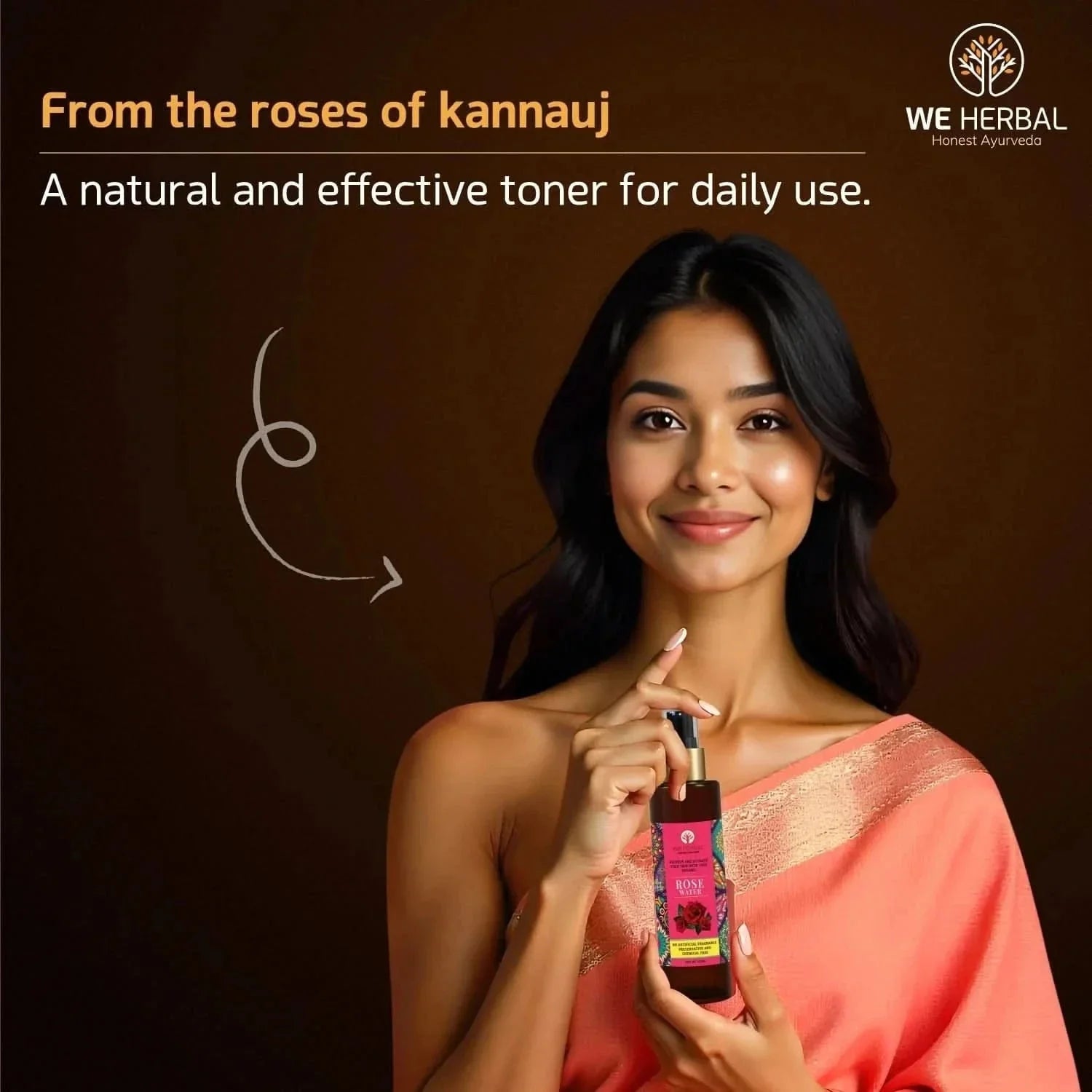 We Herbal|Honest Ayurveda Pure Rose Water: The Best Toner And Hydrating Solution For Your Skin - Distacart