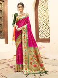 Anaita Purple Silk Saree With Blouse Piece - Distacart