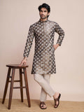 Vastranavya Traditional Festival Wear Pure Silk Thread & Sequence Embroidered Work Kurta