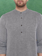 Even Apparels Men's Pure Cotton Striped Kurta