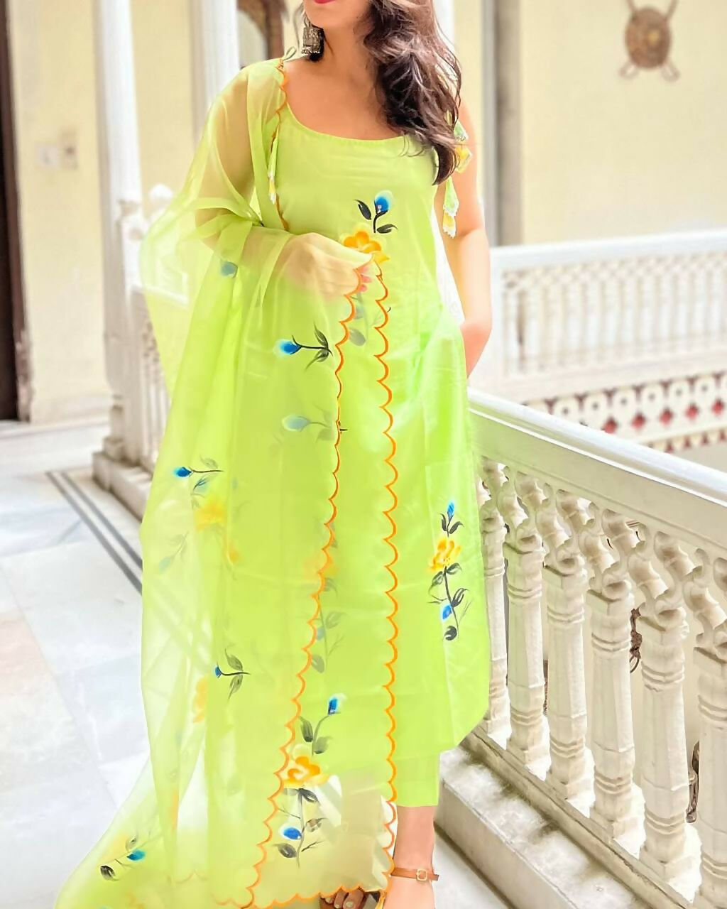 The52 Lemons Women's Gorgeous Printed Viscose Fabric Straight Kurta Pant with Dupatta Set - Distacart