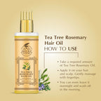 Skiura Nature Tea Tree Rosemary Hair Oil For Strong Healthy Hair And Dandruff Free