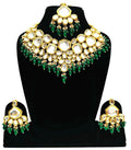 Joban Fashion Hand Made High Quality Gold Plated Base Metal Alloy Kundan Stone Studded Kundan Jewellery Set