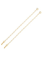 NVR Pearl Studded Classic Gold-Polished 1 Line Ear Chain Ear Cuff