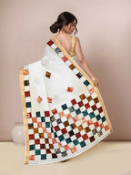 Joban Fashion Multicolor Cotton Applic Saree