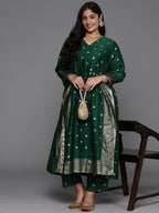 Ahalyaa Women's Traditional wear Kurta Set - Green