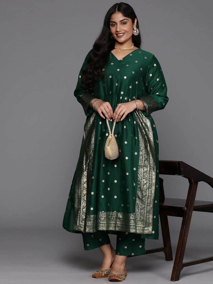 Ahalyaa Women's Traditional wear Kurta Set - Green