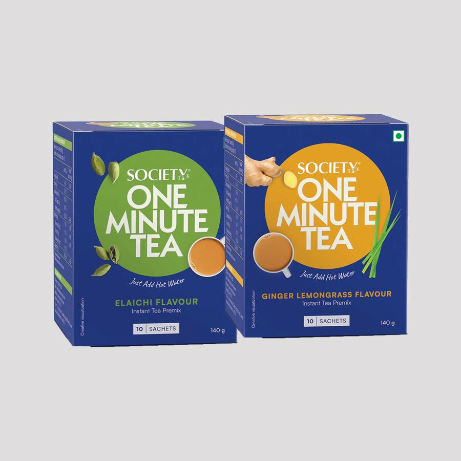 Society OMT Elaichi & OMT Ginger Lemongrass Flavour Tea Premix Combo - Distacart