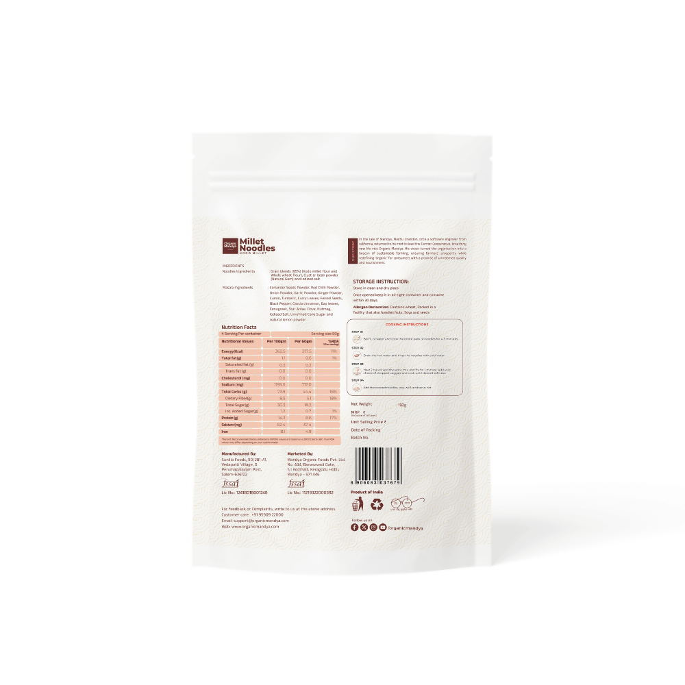 Organic Mandya Kodo Millet Noodles - Distacart