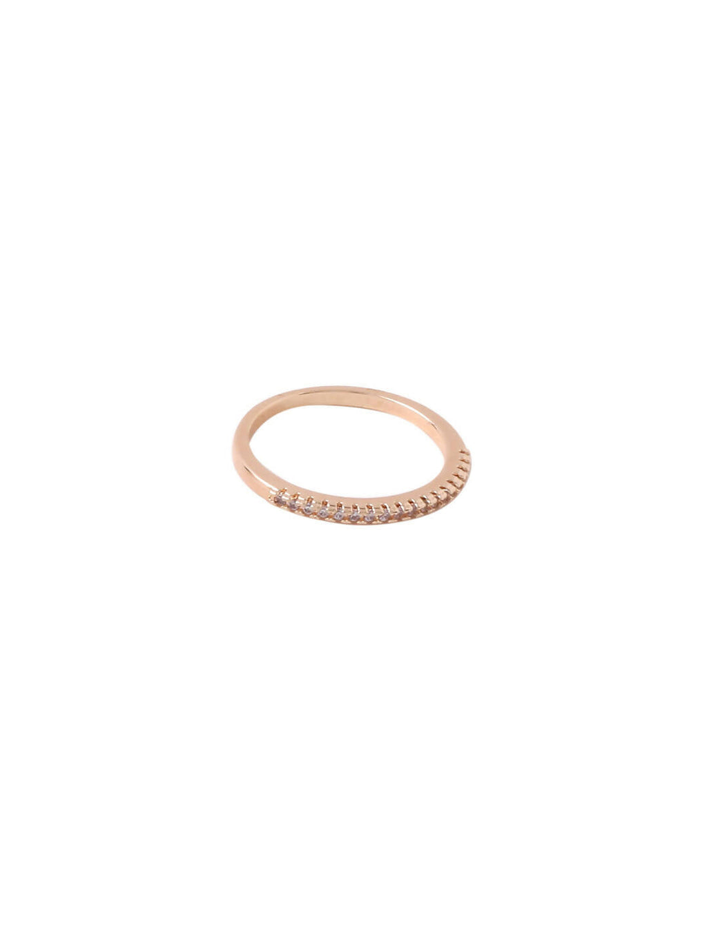 NVR Women's Gold-Polished Stylish Ring With Ad Stones
