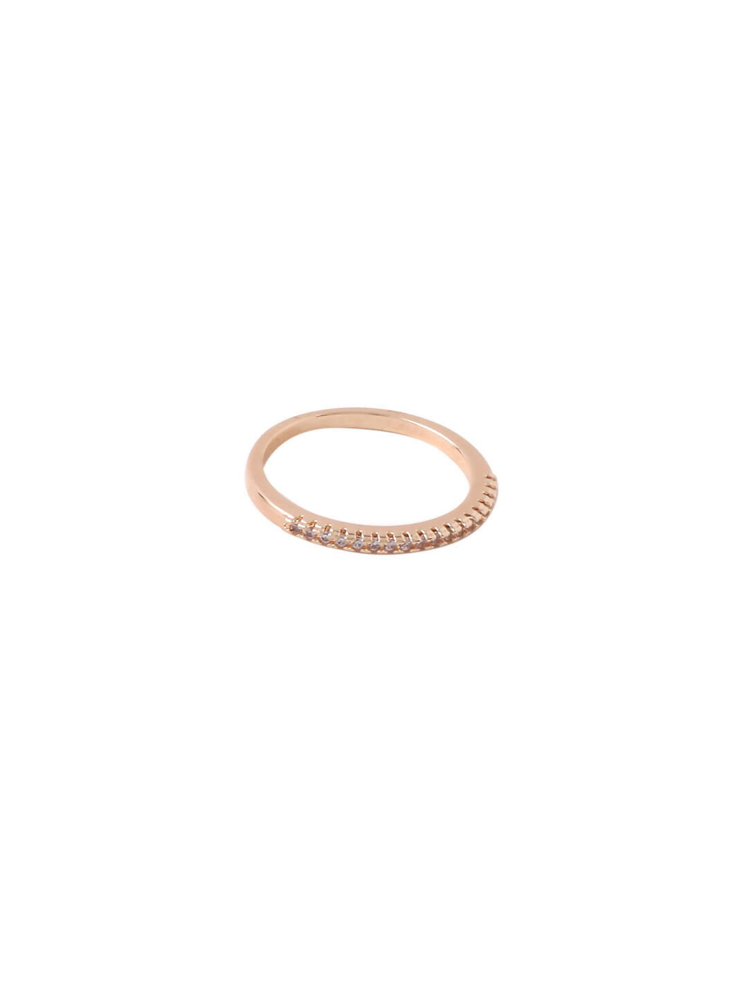 NVR Women's Gold-Polished Stylish Ring With Ad Stones
