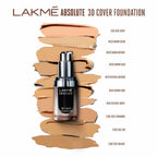 Lakme Absolute 3D Cover Foundation - Warm Crème (15 Ml)