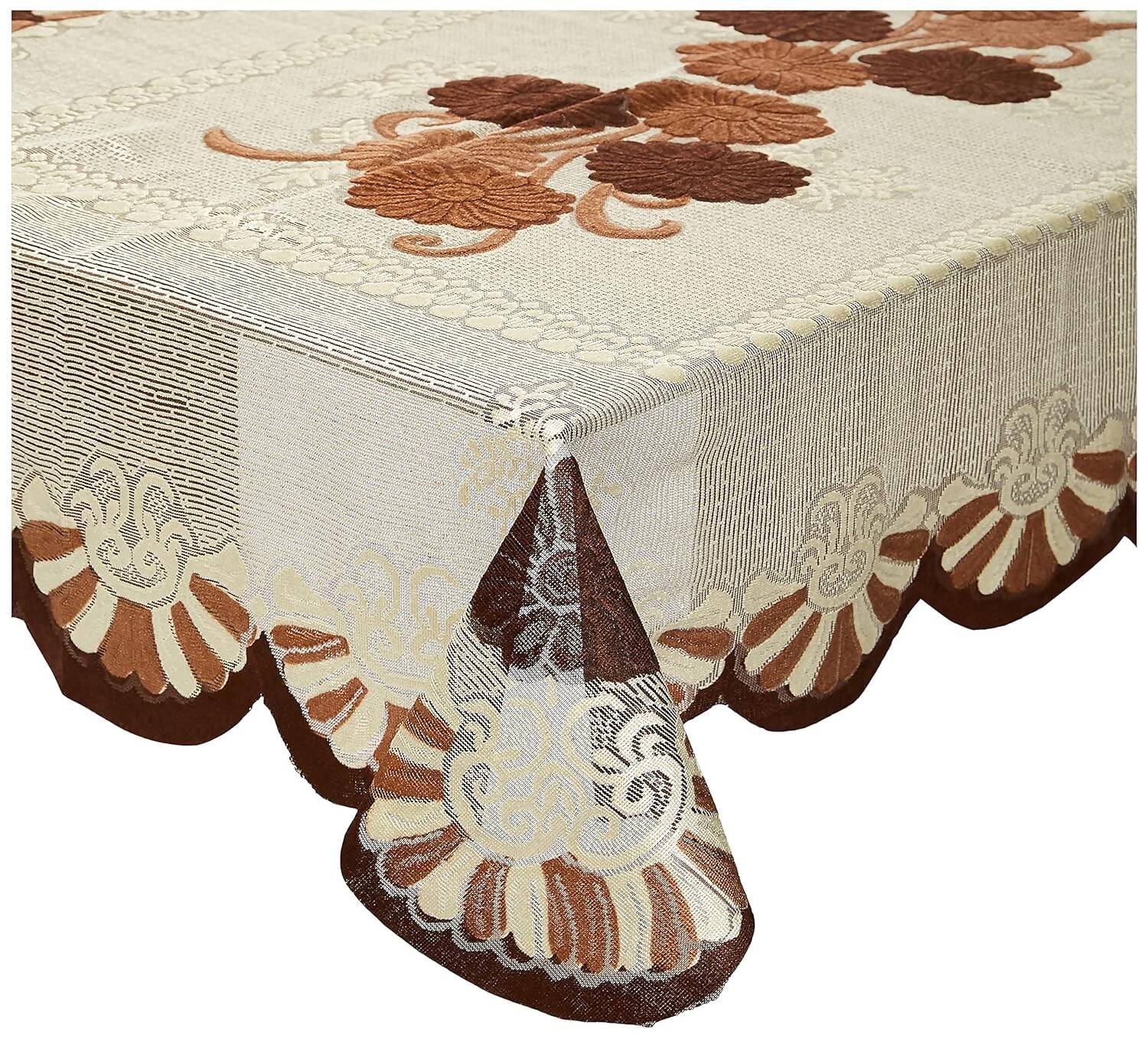 Kuber Industries Center 4 Seater Table Cover - Brown