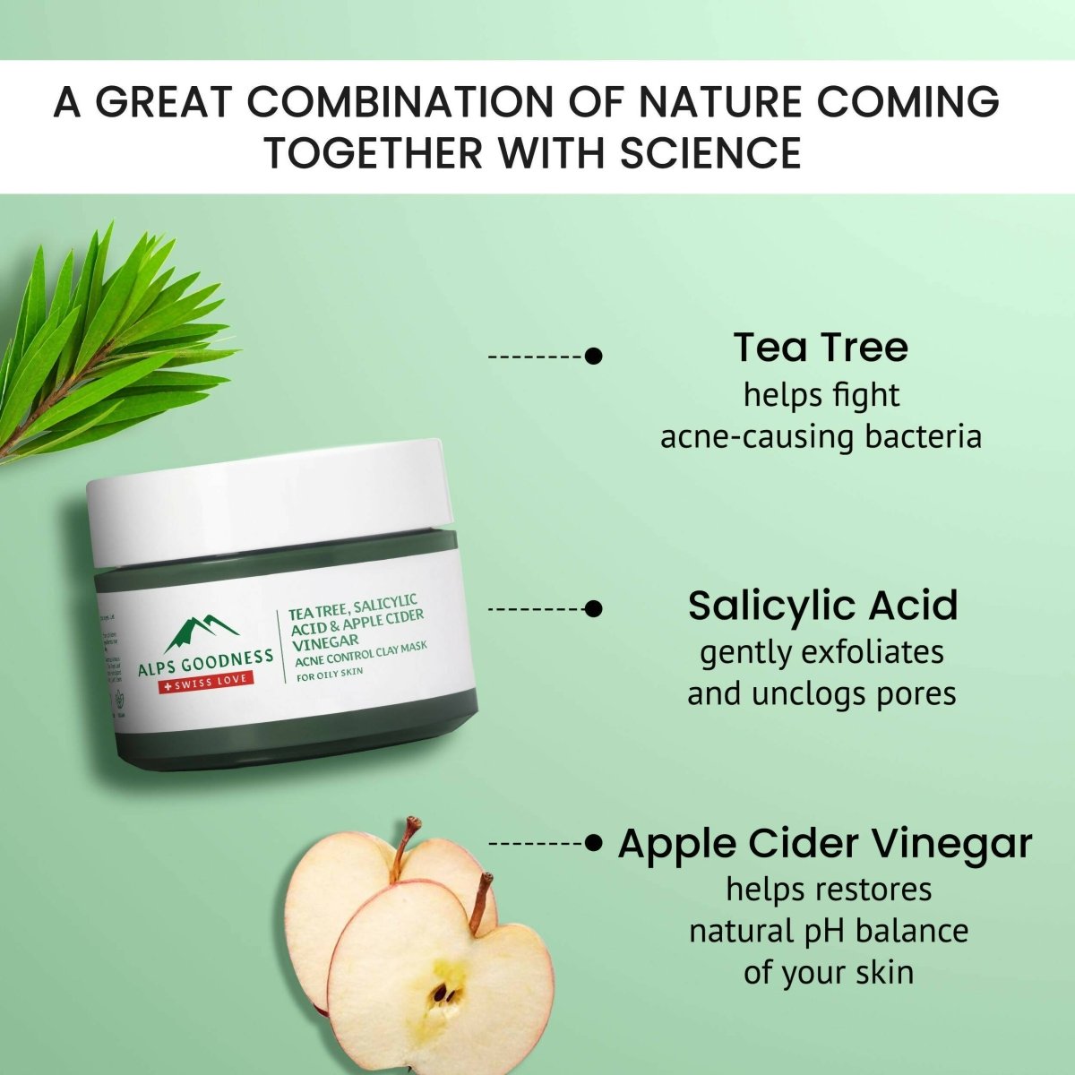 Alps Goodness Acne Control French Green Clay Mask - Distacart