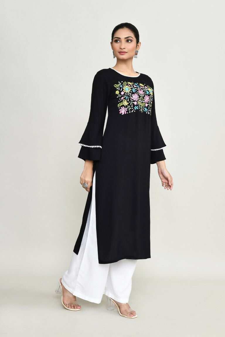 Joban Fashion Black Rayon Tunic