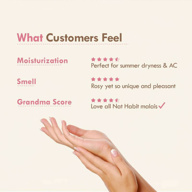 Nat Habit Tucuma Rose Light Hand Malai Cream - Distacart