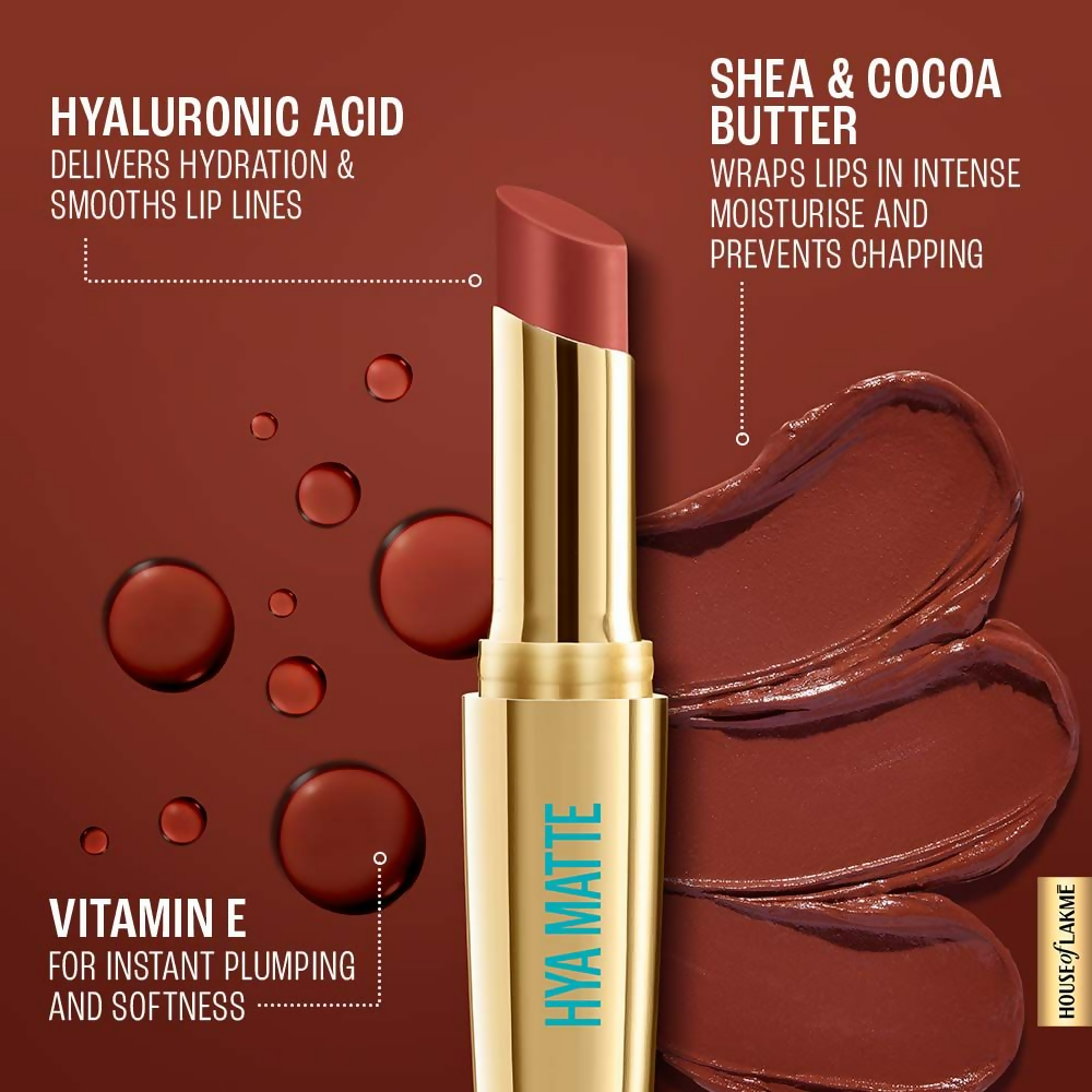 Lakme 9to5 Hya Matte Lipstick - Workday Rose