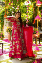 Teeya Creation Rani Color Wedding Wear Heavy Embrodiery Work Plazo Set - Distacart