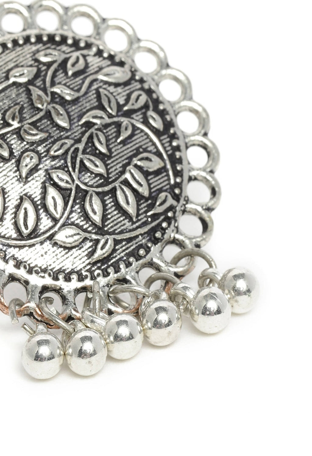 Mominos Fashion Johar Kamal Oxidised Silver Plated Stud Earrings - Distacart