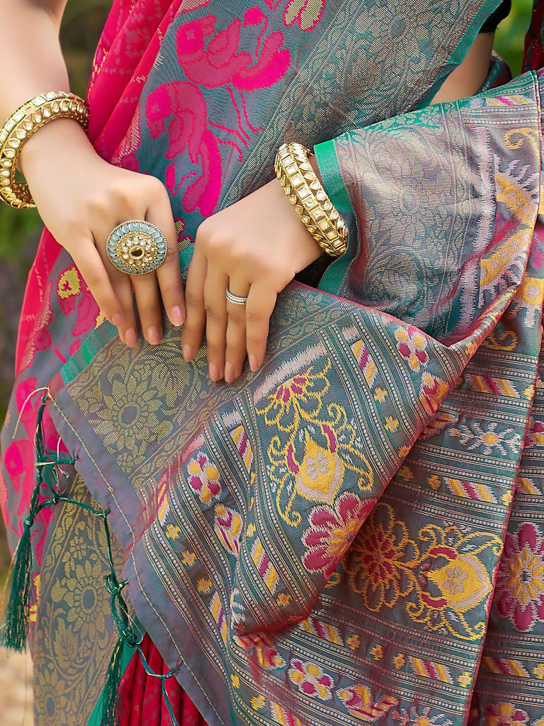 Shree Shyam Fashion Red Soft Silk Saree - Distacart