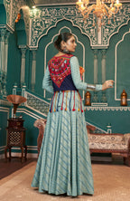 AI Fashion Pista Green Viscose Rayon Designer Navratri Lehenga Choli Collection