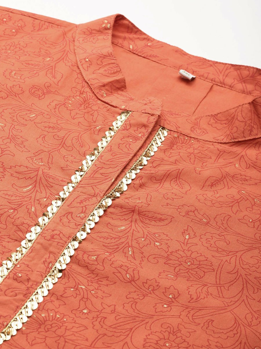 Ahalyaa Women's Traditional wear Tunic - Orange