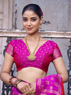 Shree Shyam Fashion Red Soft Silk Saree - Distacart
