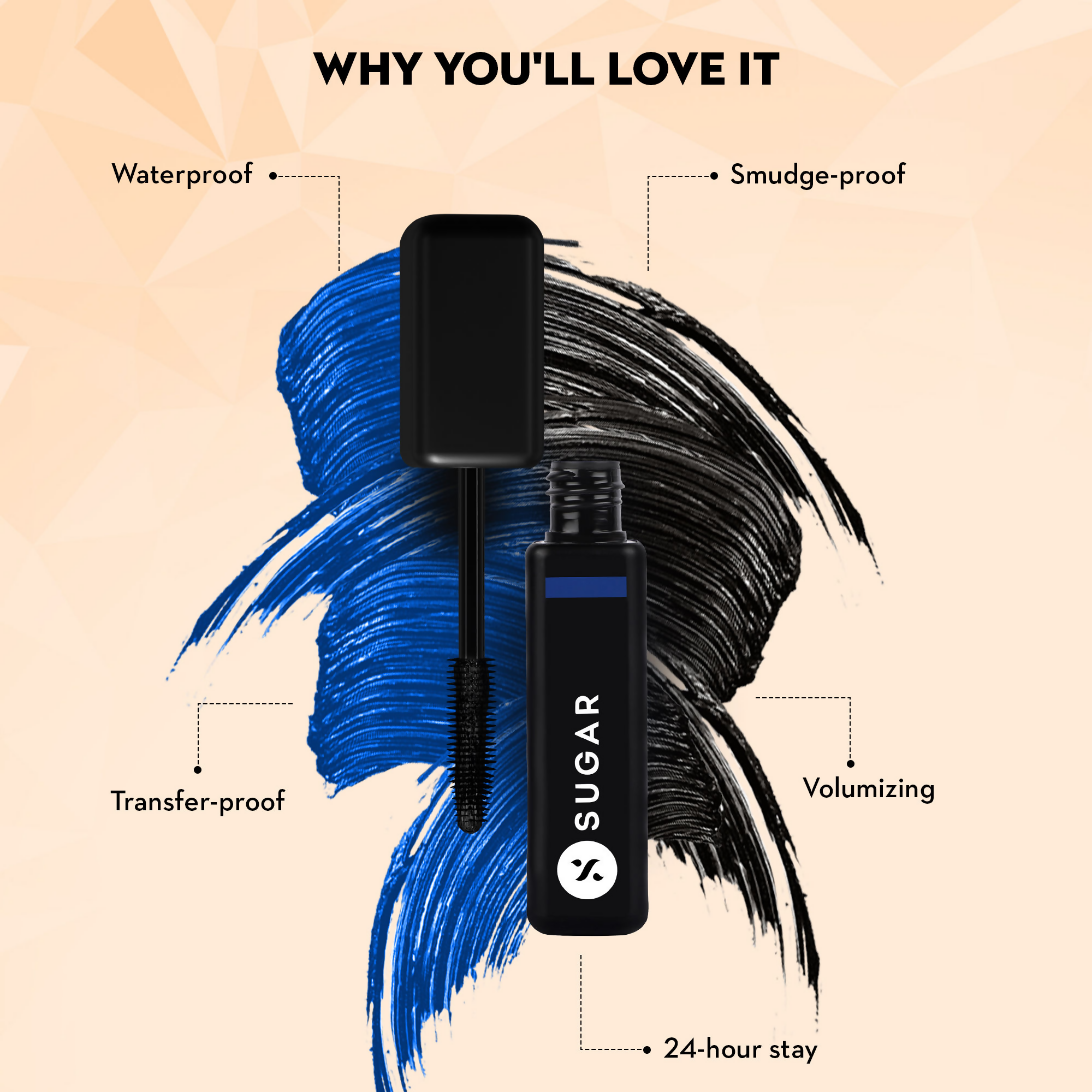 Sugar Cosmetics Bold Unfold Waterproof Mascara - 02 Star Sapphire