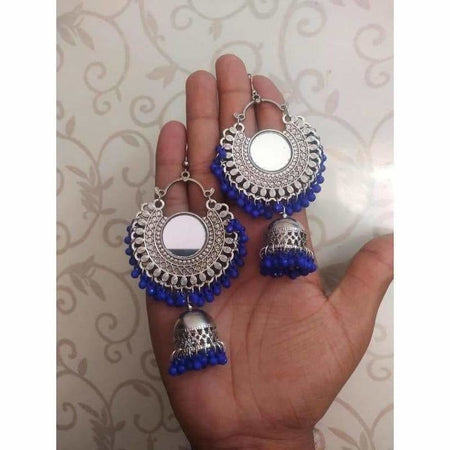 MS Fashion India Latest Designer Royal Blue Color Earring Jhumka For Women