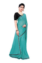 Vamika Rama Green Malai Silk Printed Saree (Zigzag Rama)
