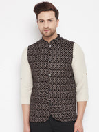 Even Apparels Black Merino Men Woven Nehru Jacket BF539 - Distacart
