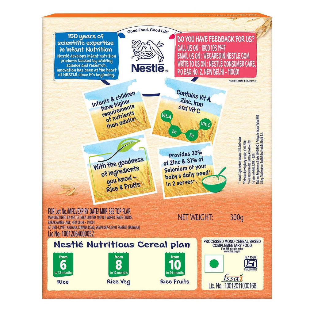 Nestle Nestum Baby Cereal-Rice Fruits (10 to 24 Months)
