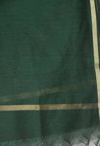 Mominos Fashion Moeza Banarsi Piping Bottle Green Dupatta