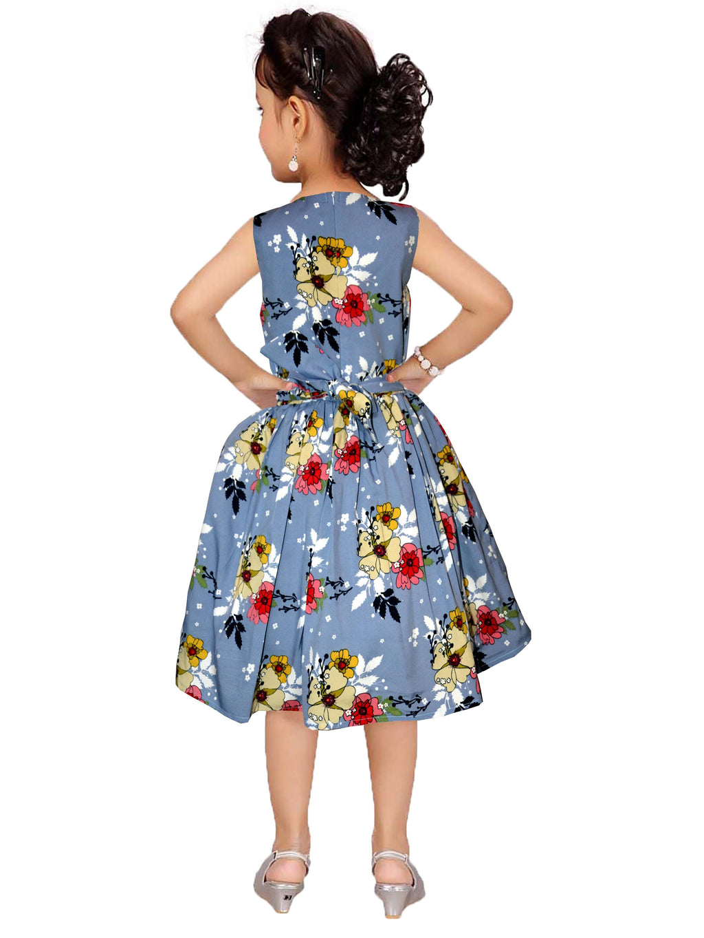 Asmaani Kids Party Wear Stylish Dresses, Perfect for Parties, Functions & Vacations - Grey