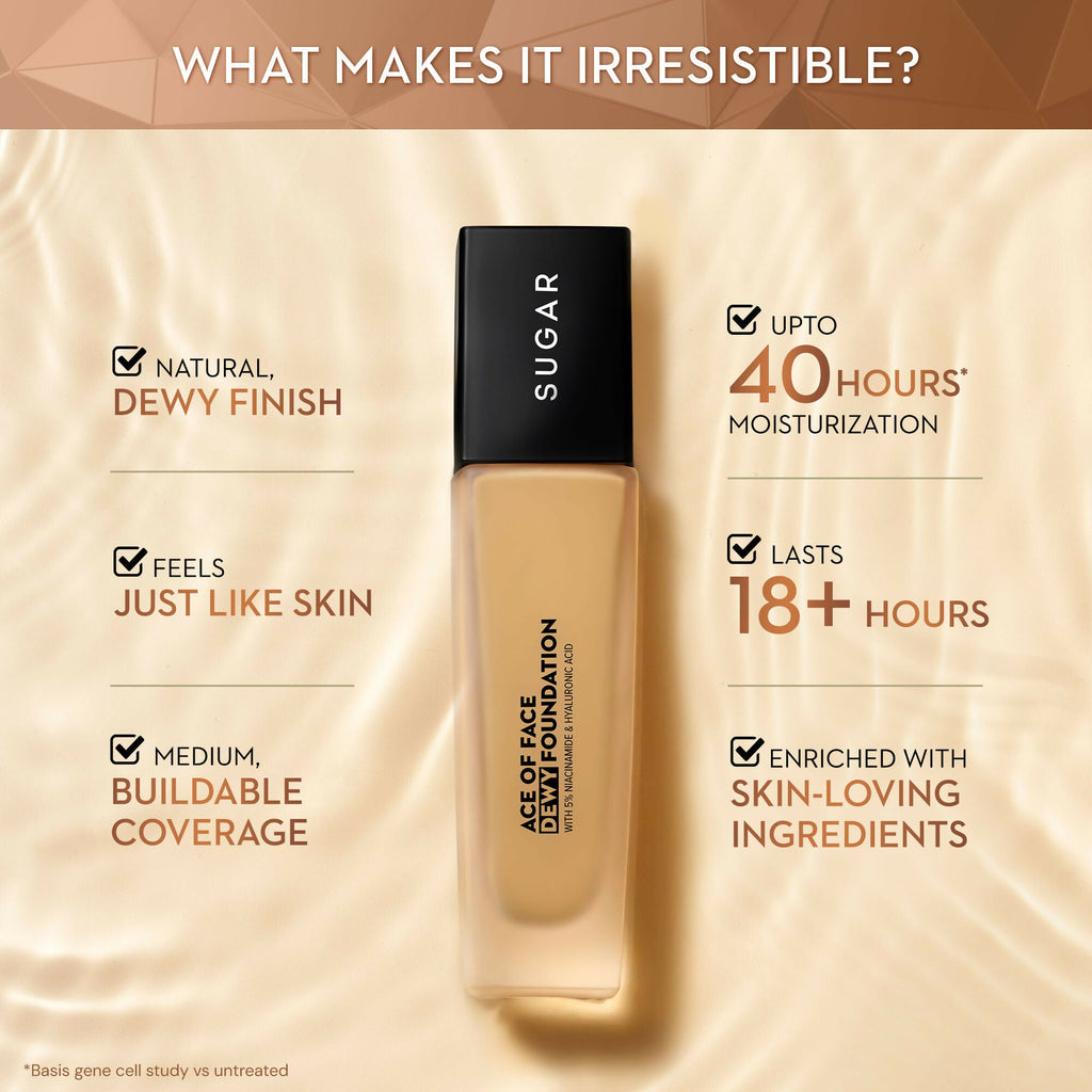 Sugar Ace Of Face Dewy Foundation - 10 Latte