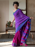 Suta Multi Color Woven Design Cotton Blend Saree - Distacart