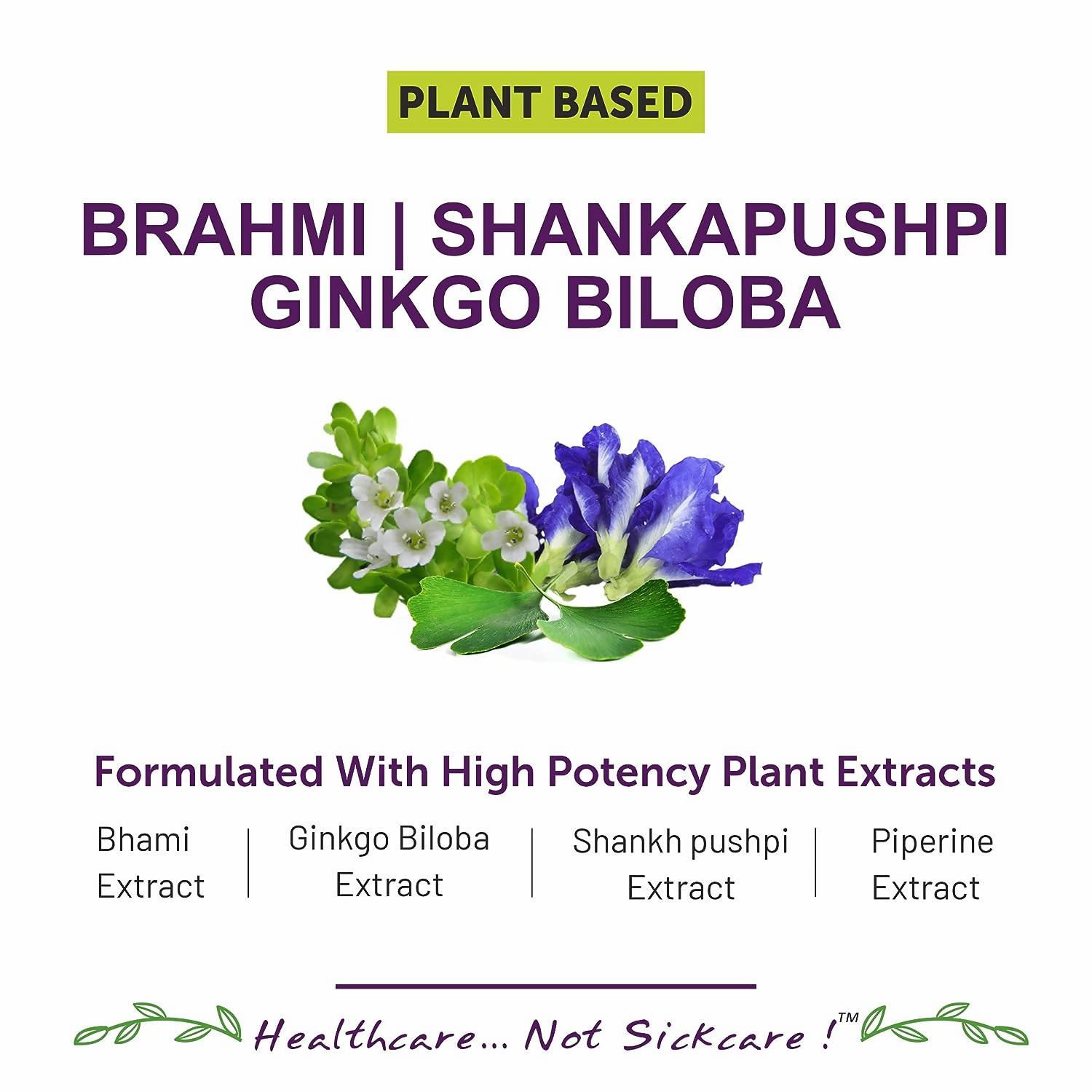 Bliss Welness Brahmi Shankpushpi Ginkgo Biloba Tablets - Distacart
