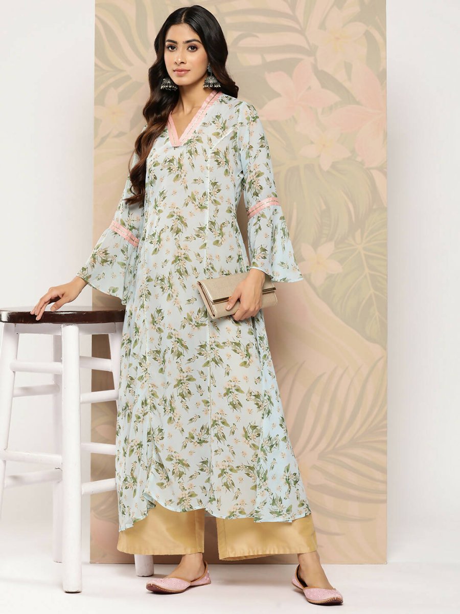 Ahalyaa Women's Traditional wear Kurta - Sky Blue