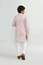 Joban Fashion Art Silk Onion Pink Kurta With Straight Fit Pant