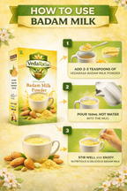 VedaRasa Badam Milk Powder Instant Almond Drink Mix - Distacart