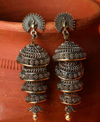 Mominos Fashion Peacock design Golden colour Earrings - Distacart