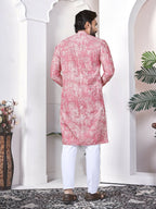 Anaita Pink Digital Printed Work Cotton Straight Kurta