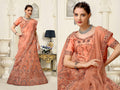 Orange Net Fancy Zari Embroidered work Lehenga Choli with Dupatta - Heer
